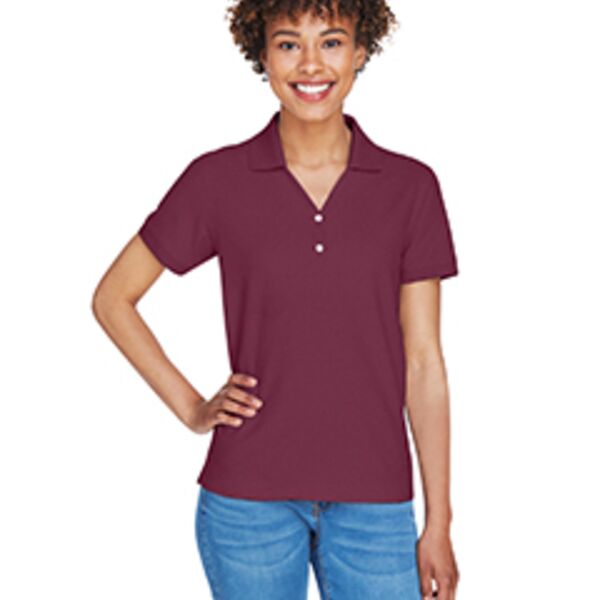 Devon & Jones Ladies' Pima Piqué Y-Collar Polo - D100W Thumbnail