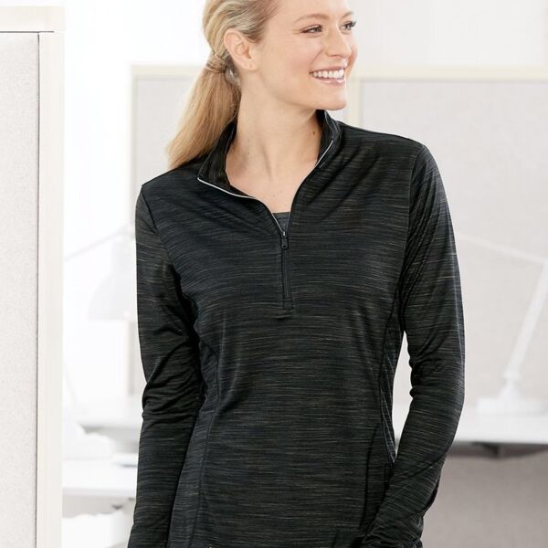 Adidas Women's Lightweight Mélange Quarter-Zip Pullover - A476 Thumbnail